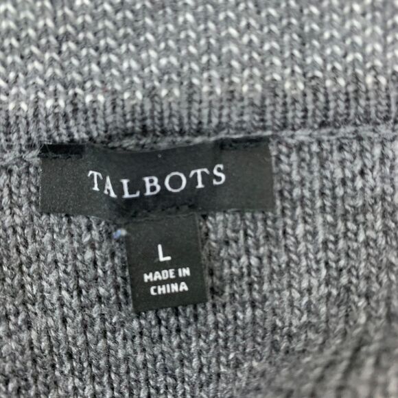 Talbots Tweed Long Cardigan Womens L Open Front Wool Blend Coat Classic Minimal - Picture 3 of 7